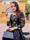 Black Colour Rayon Print Gown Collection Best Wholesale Shop In Surat Aaradhna 2032